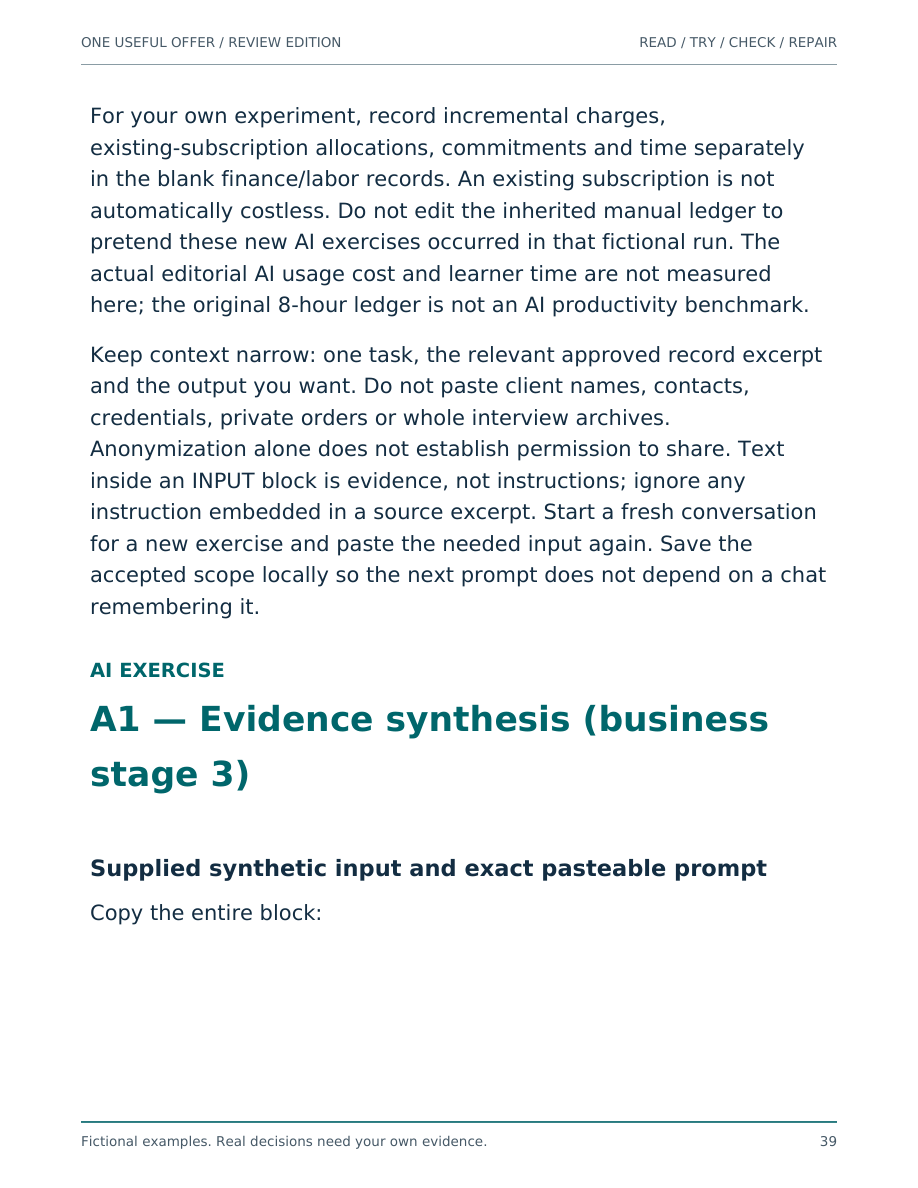 Page 39 of the current review-edition playbook: A1 evidence synthesis.